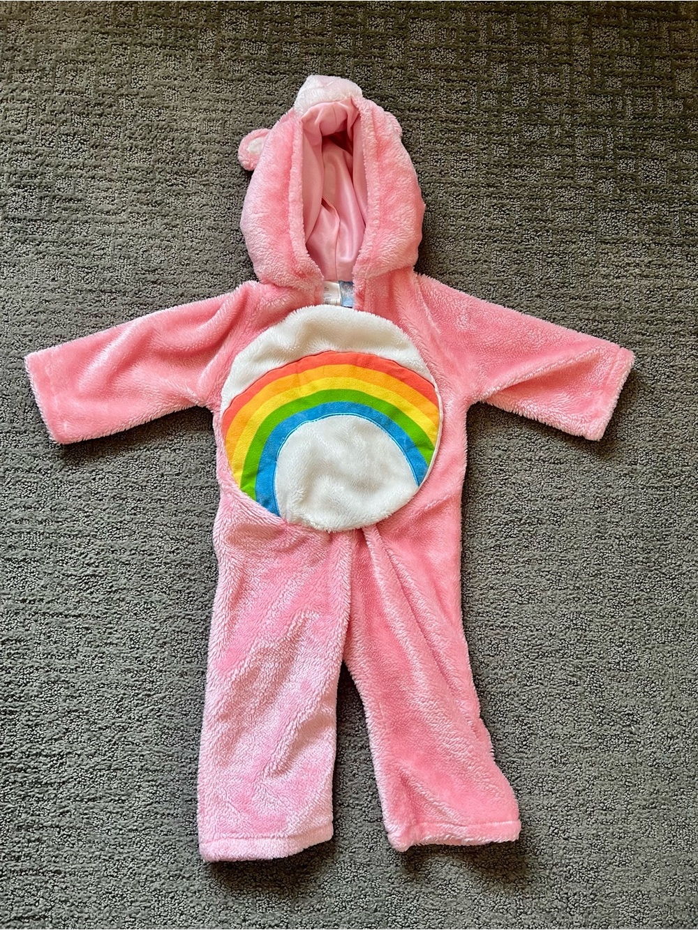 Care Bears Pink Plush Rainbow Hooded One-Piece